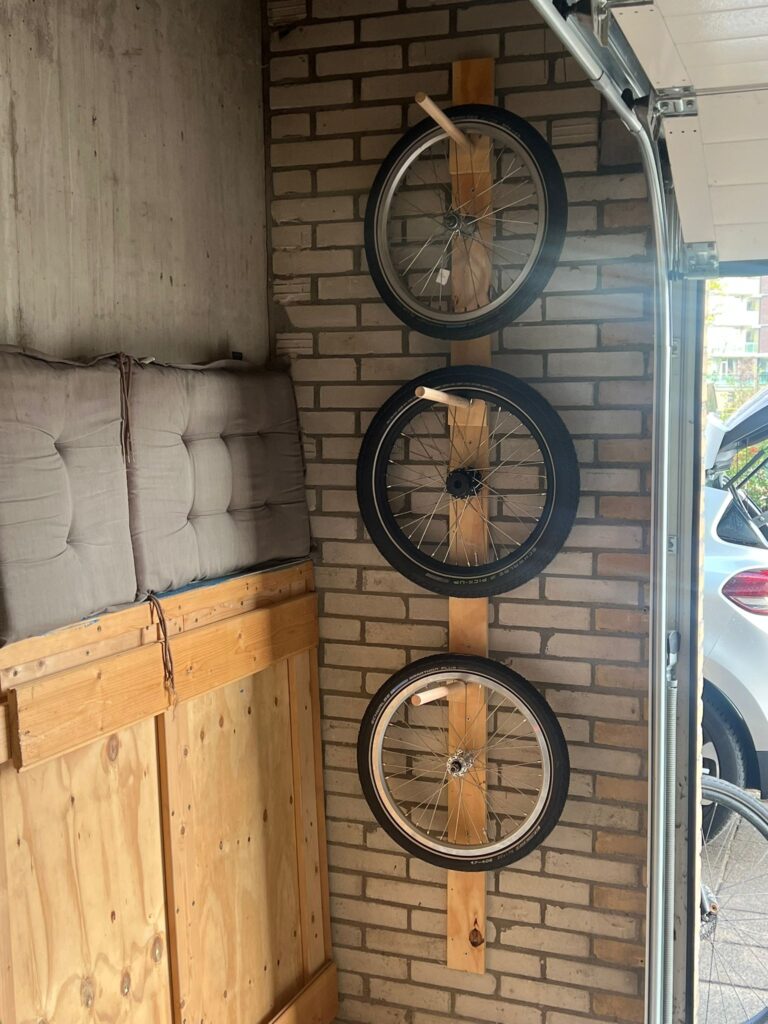 Fietswielen in de Rembrandstalling