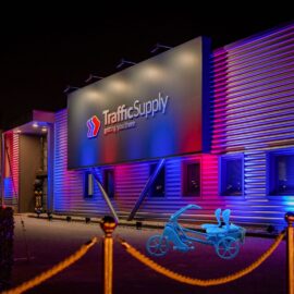 Sfeerimpressie miniduofiets voor het nieuwe pand van TrafficSupply